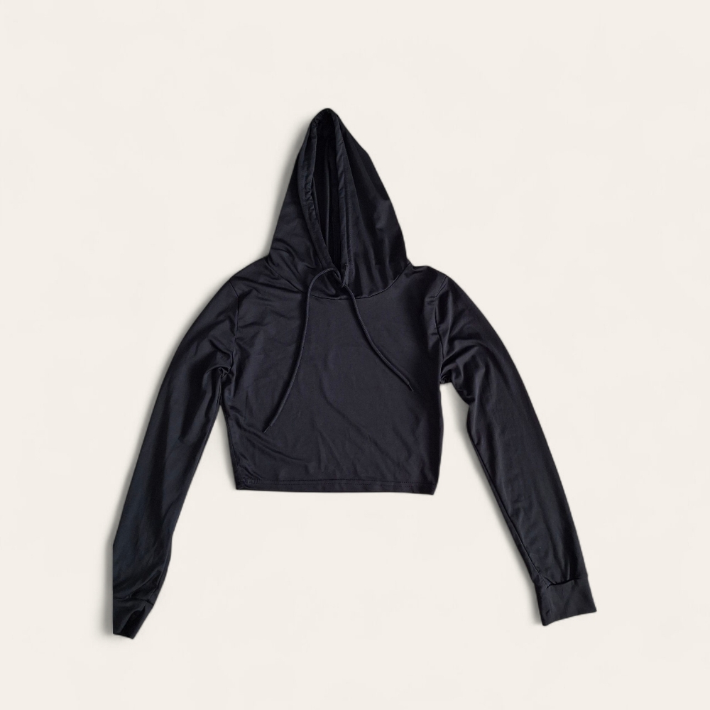 💋Black Hooded Women's Top💋
